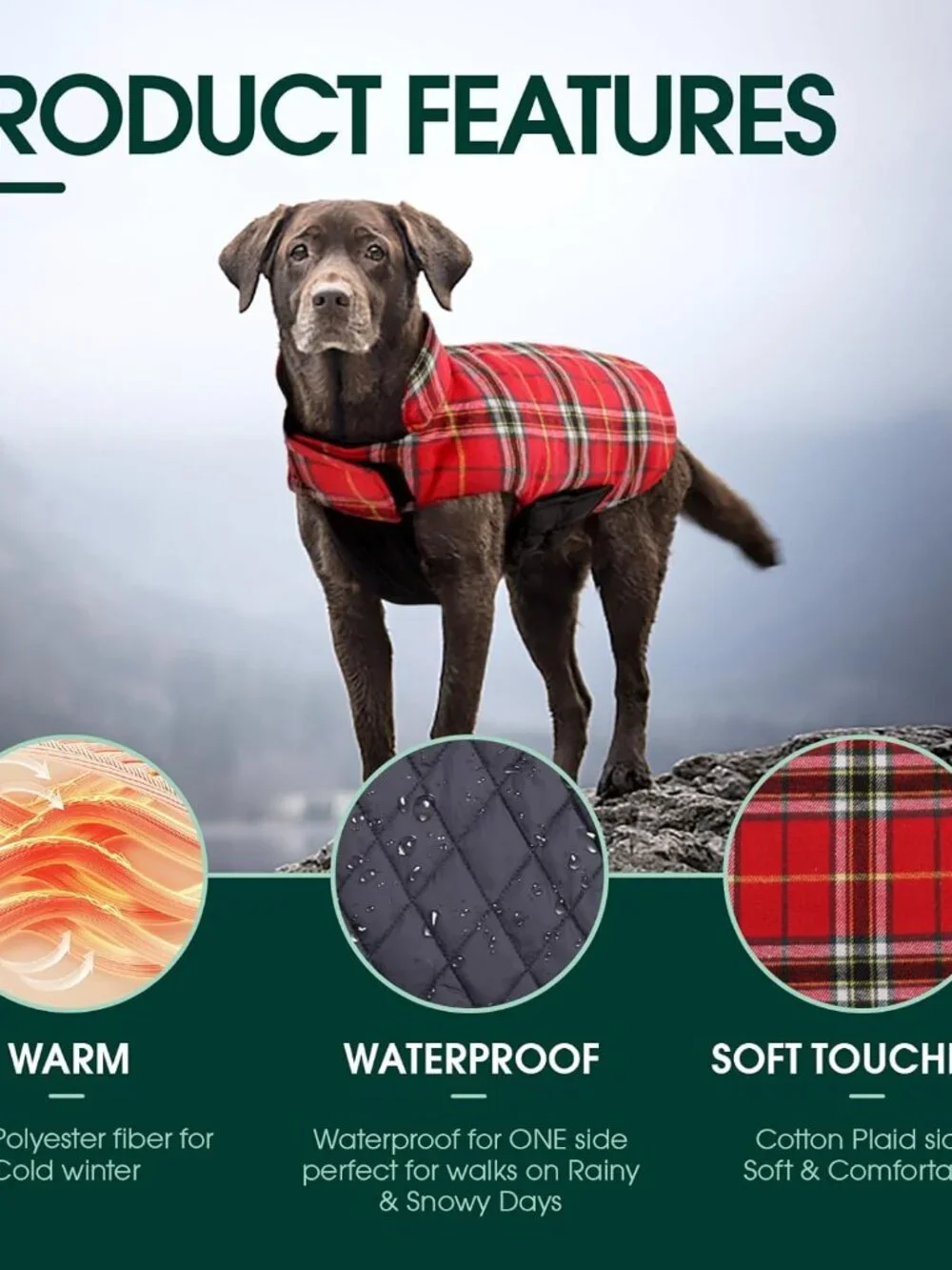 Kuoser Waterproof Dog Coat